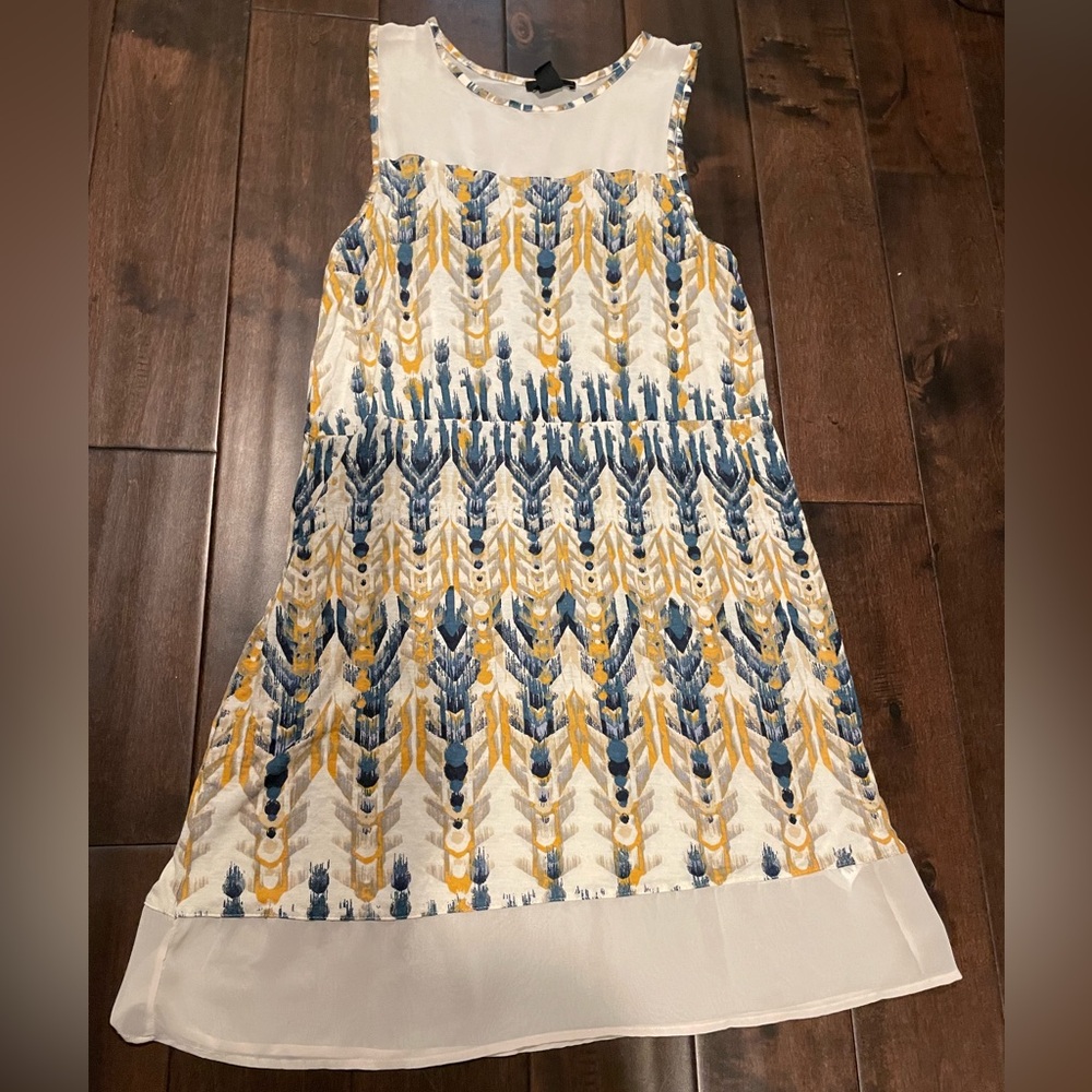 H&M Yellow and Blue Patterned Dress